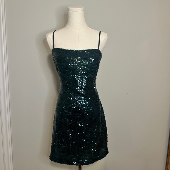 Backless Sequin ZARA nwt party dress ✨ 90s / disco realness - Picture 3 of 5